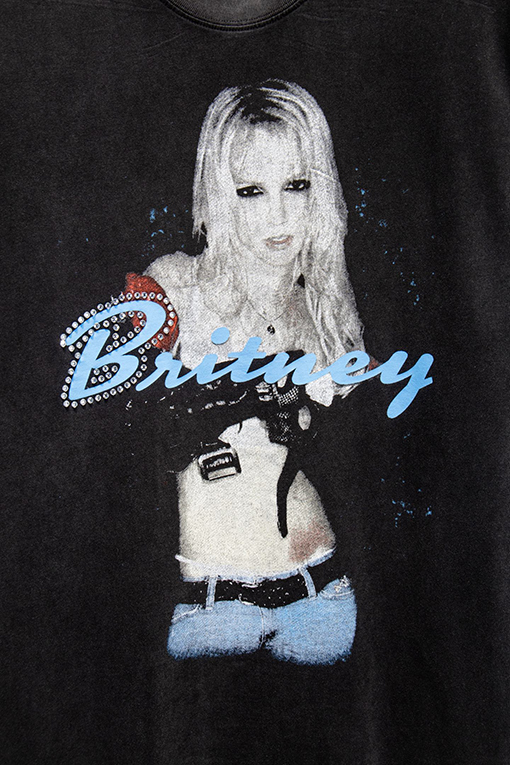 バレンシアガ Balenciaga 白インクダイレクトスプレーホットドリルラインストーン半袖Tシャツ