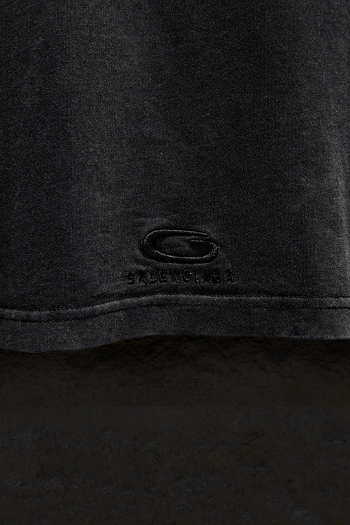 バレンシアガ Balenciaga 白インクダイレクトスプレーホットドリルラインストーン半袖Tシャツ