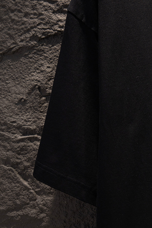 バレンシアガ Balenciaga クラシックなリバースカラースタンプダメージホロー刺繍半袖Tシャツ