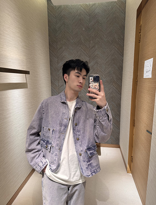 ルイヴィトン 色褪せたデニムのワークウェアジャケット