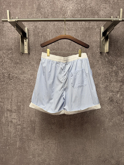 ルイヴィトンスーパーコピー ホワイトカラーの刺繍ストライプショートパンツ