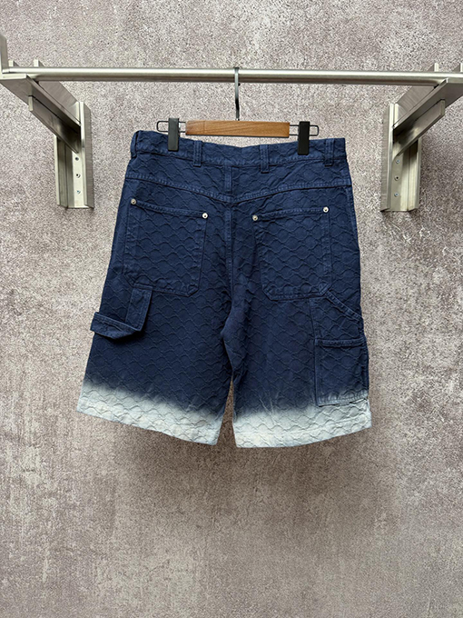 グッチ ブランドのダブルGロゴが入ったジャカード織りのストレートレッグ フルレングス ショーツ