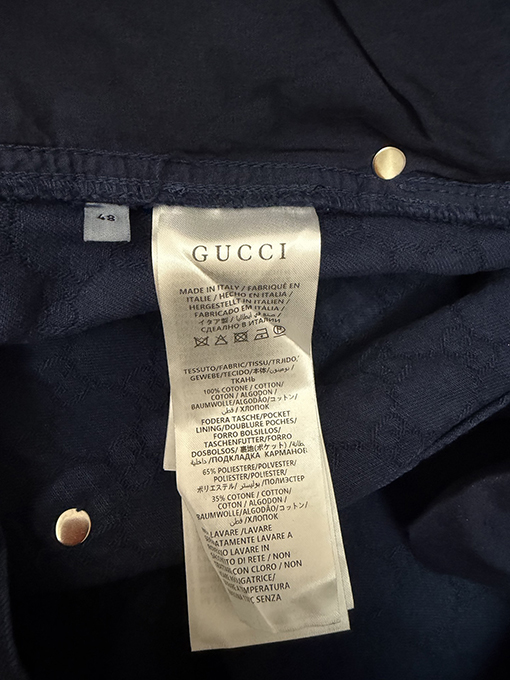 グッチ ブランドのダブルGロゴが入ったジャカード織りのストレートレッグ フルレングス ショーツ