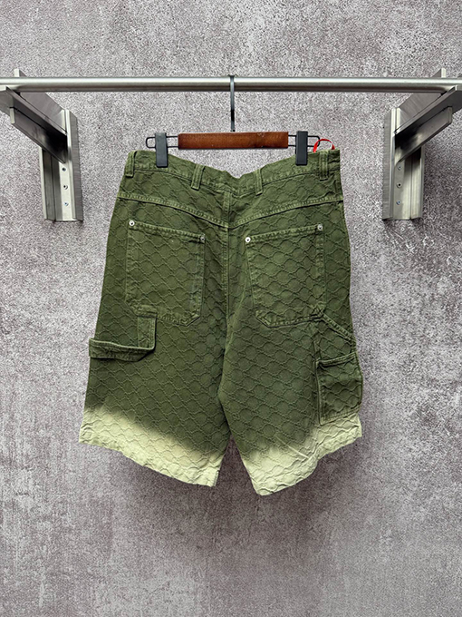 グッチ ブランドのダブルGロゴが入ったジャカード織りのストレートレッグ フルレングス ショーツ