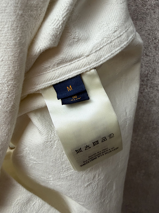 ルイヴィトンコピー 新作ホワイトジャカードデニム半袖シャツ