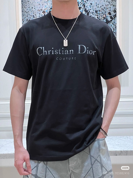 ディオールスーパーコピー Christian Dior Couture レターロゴプリント半袖Tシャツ