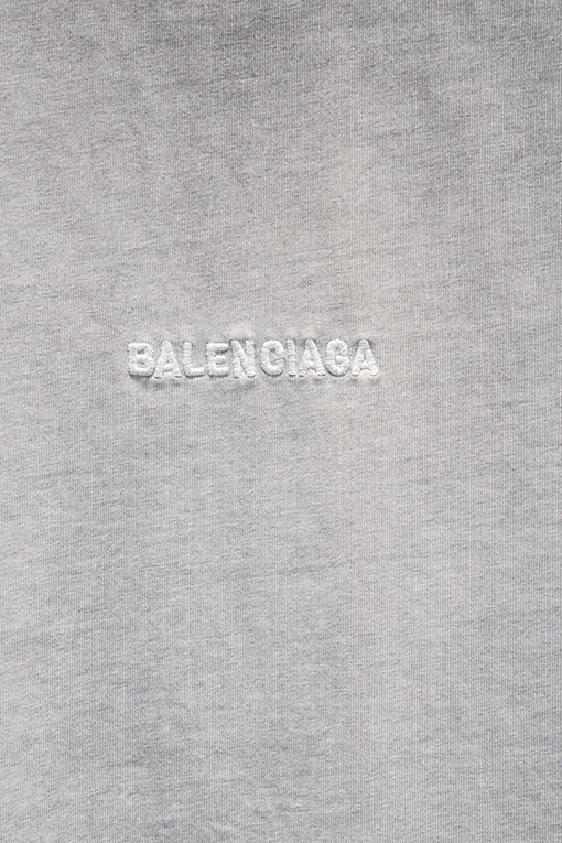 バレンシアガ Balenciaga ヘビーデューティーなリバースボトムのパッチワーク刺繍半袖Tシャツ