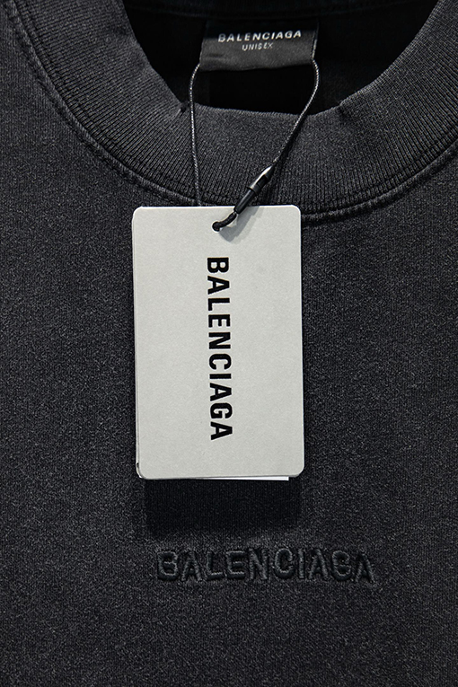 バレンシアガ Balenciaga ヘビーデューティーなリバースボトムのパッチワーク刺繍半袖Tシャツ