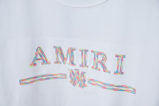 アミリスーパーコピー 新モデル刺繍レターロゴ半袖Tシャツ