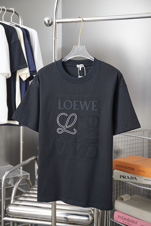 ロエベ LOEWE 新作アップリケ刺繍レター半袖Tシャツ