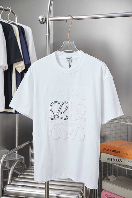 ロエベ LOEWE 新作アップリケ刺繍レター半袖Tシャツ