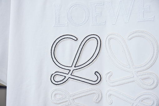 ロエベ LOEWE 新作アップリケ刺繍レター半袖Tシャツ