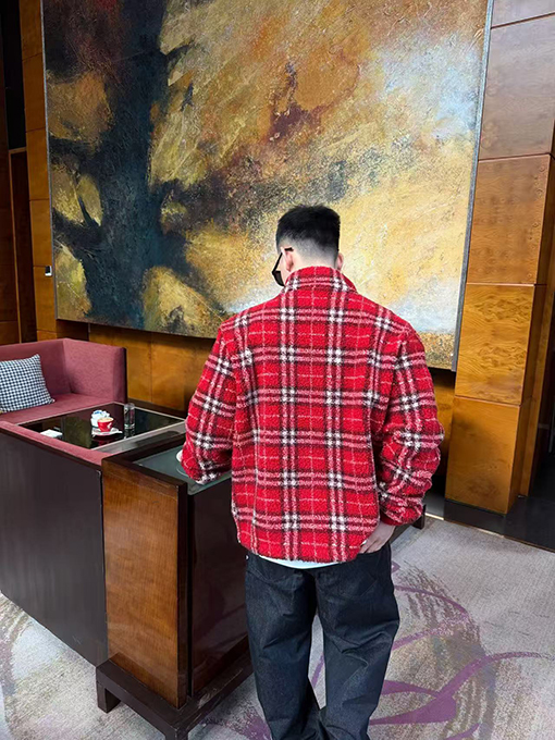 バーバリー 刺繍チェックジャケット