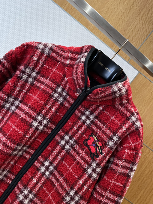 バーバリー 刺繍チェックジャケット