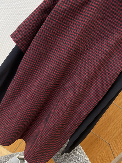 バレンシアガ BALENCIAGA 刺繍入りチェック柄襟付き長袖シャツ