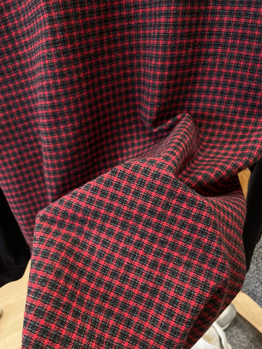 バレンシアガ BALENCIAGA 刺繍入りチェック柄襟付き長袖シャツ