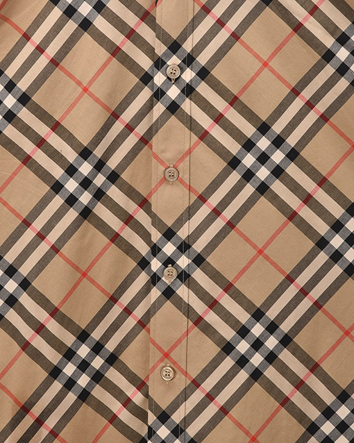 バーバリー ツイルストレッチコットンポプリン半袖シャツ