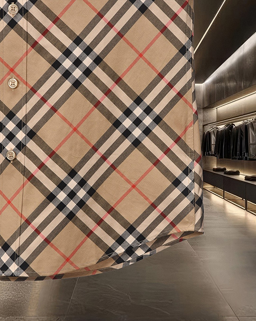 バーバリー ツイルストレッチコットンポプリン半袖シャツ