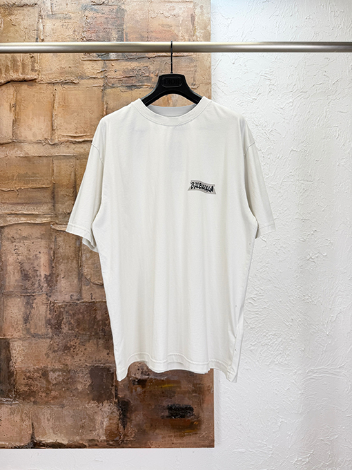 バレンシアガ Balenciaga リップドプリント半袖Tシャツ