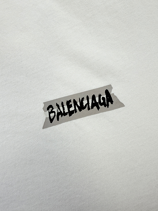 バレンシアガ Balenciaga リップドプリント半袖Tシャツ