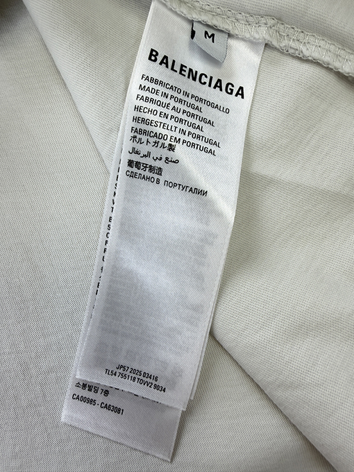 バレンシアガ Balenciaga リップドプリント半袖Tシャツ