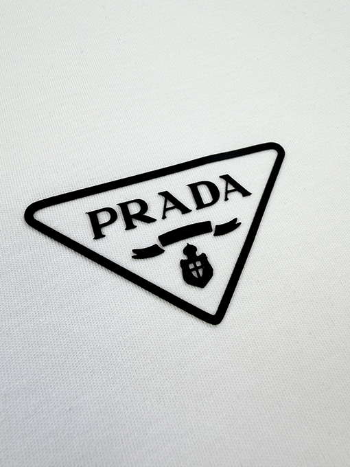 プラダコピー PRADA トライアングルプリント半袖Tシャツ