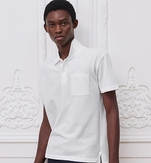 ディオール Dior ピケコットン刺繍半袖ポロシャツ