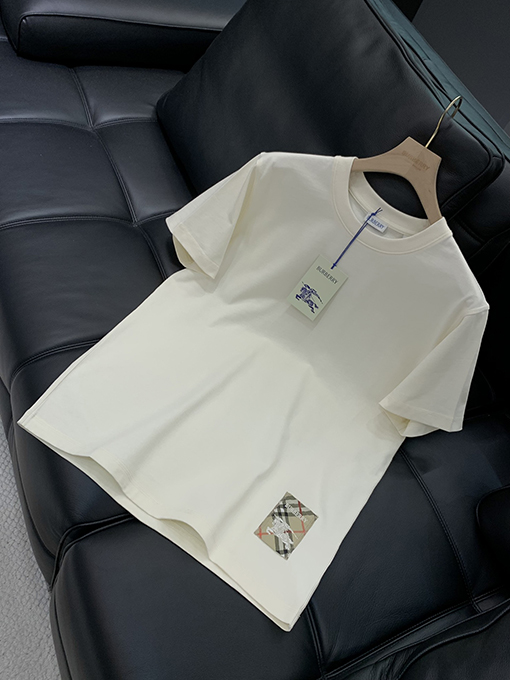 バーバリー 刺繍レターロゴ半袖Tシャツ