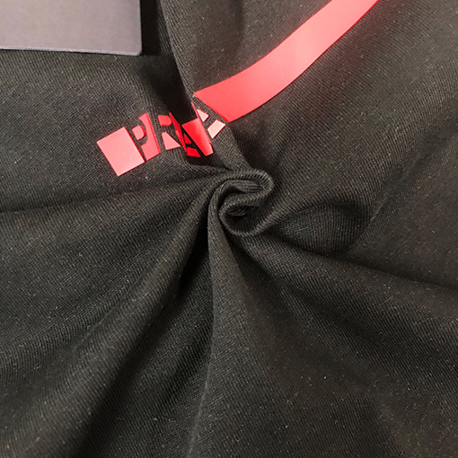 プラダスーパーコピー PRADA シリコンレッドロゴカップル半袖Tシャツ