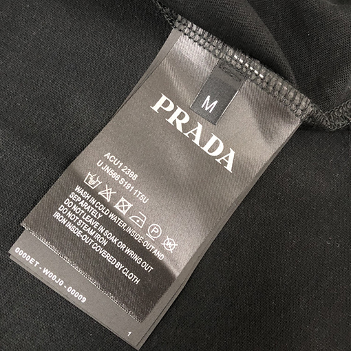 プラダスーパーコピー PRADA シリコンレッドロゴカップル半袖Tシャツ