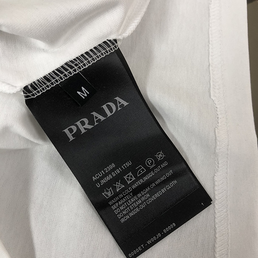 プラダスーパーコピー PRADA シリコンレッドロゴカップル半袖Tシャツ