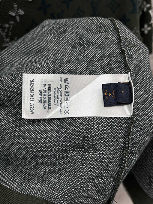 ルイヴィトン クラシックなモノグラム柄ジャカードニット半袖Tシャツ