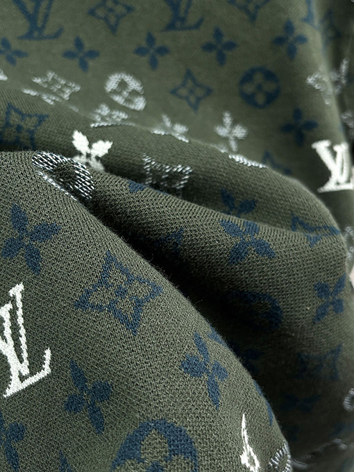 ルイヴィトン クラシックなモノグラム柄ジャカードニット半袖Tシャツ