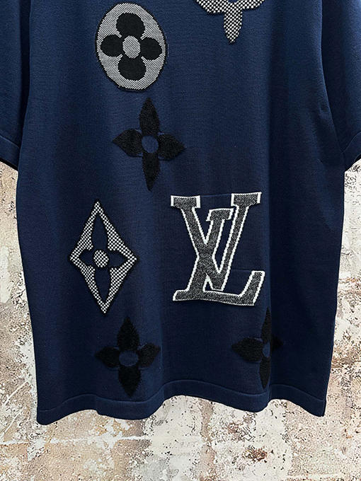 ルイヴィトンコピー LV クラシックなモノグラム柄のジャカードニットウェア