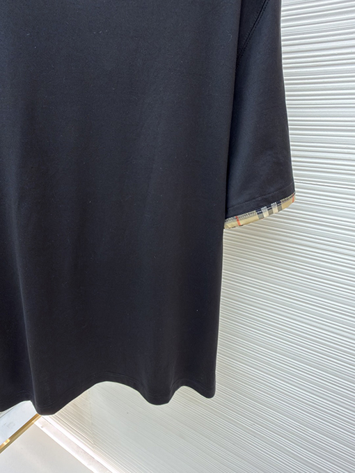 バーバリー チェック柄カラーブロッククルーネック半袖Tシャツ