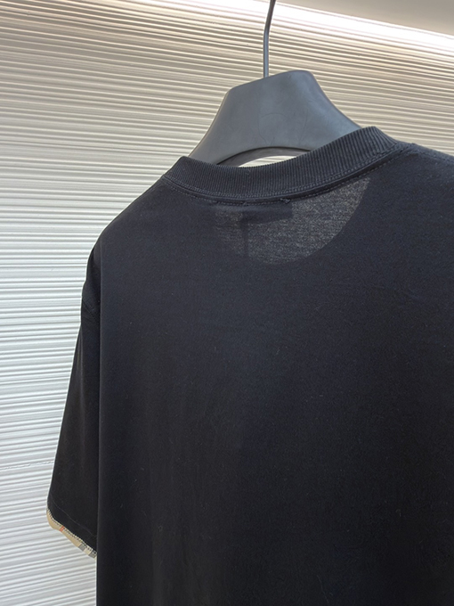 バーバリー チェック柄カラーブロッククルーネック半袖Tシャツ