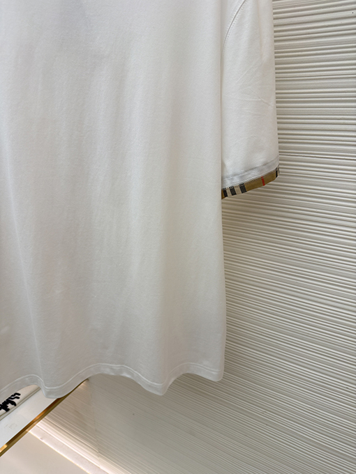 バーバリー チェック柄カラーブロッククルーネック半袖Tシャツ