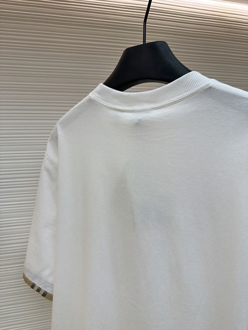 バーバリー チェック柄カラーブロッククルーネック半袖Tシャツ