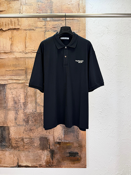 アクネストゥディオズ Acne Studiosi 刺繍入り半袖ポロシャツ