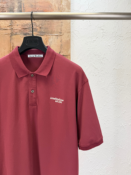アクネストゥディオズ Acne Studiosi 刺繍入り半袖ポロシャツ