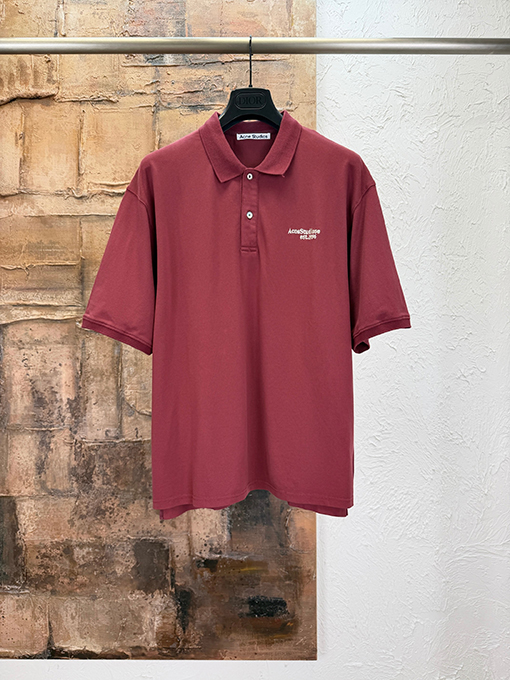 アクネストゥディオズ Acne Studiosi 刺繍入り半袖ポロシャツ