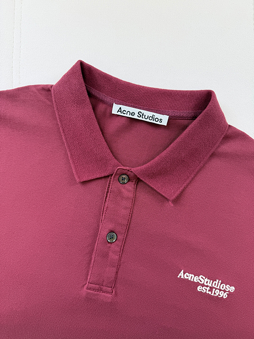 アクネストゥディオズ Acne Studiosi 刺繍入り半袖ポロシャツ