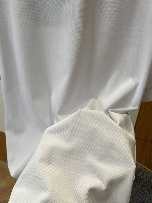 プラダ カラーブロックのスチールロゴビジネス半袖ポロシャツ