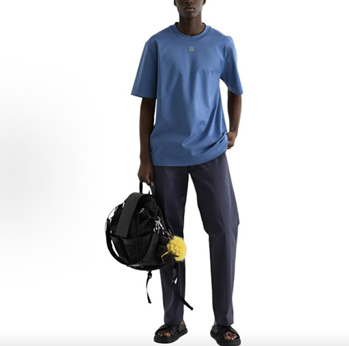 フェンディ メタルロゴ ミニマリスト 半袖Tシャツ