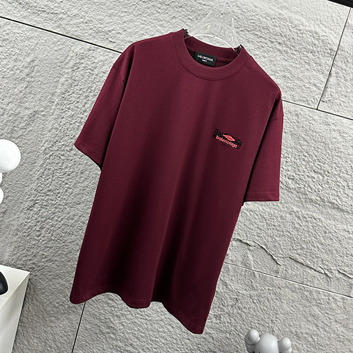 バレンシアガ Balenciaga クラシックなシリコンフロックの半袖Tシャツ