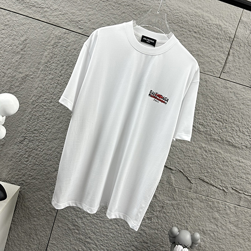 バレンシアガ Balenciaga クラシックなシリコンフロックの半袖Tシャツ