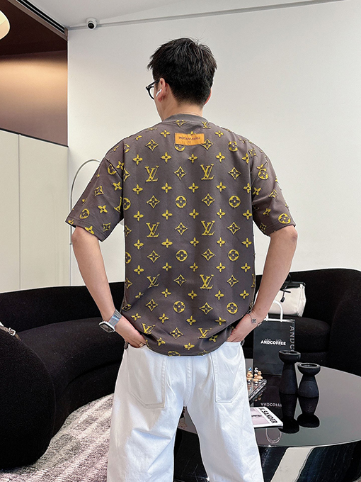 ルイヴィトンスーパーコピー クラシックロゴジャカード半袖Tシャツ