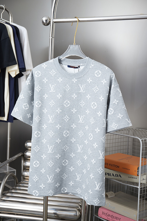 ルイヴィトンスーパーコピー クラシックロゴジャカード半袖Tシャツ