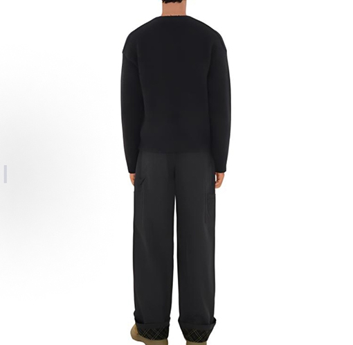 バーバリーコピー チェック柄ワークジーンズ