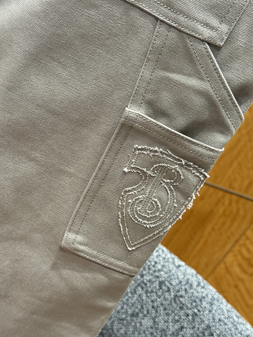 バーバリーコピー チェック柄ワークジーンズ